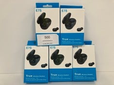 5 X WIRELESS HEADPHONES MODEL E7S VERSION 5.0 - LOCATION 40B.