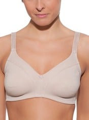 8 X BRA SELENE MODEL WHITE-C BRA EARTH COLOUR SIZE 95C, COTTON WITHOUT UNDERWIRE - LOCATION 24A.