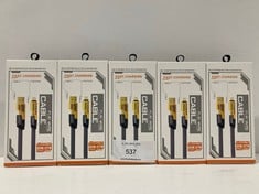 5 X USB A TO LIGHTNING/TYPE-C S TO LIGHYNING/TYPE-C FLAT CABLES