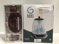 TURBO PLUS STERILISER FOR BABY BOTTLES AND ACCESSORIES BABY MOOV AND BABY FEEDING AND DRINKING SET EZ PZ - LOCATION 29C.