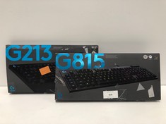 2 X LOGITECH KEYBOARD MODEL G815 (MISSING PART G5) AND MODEL G213 - LOCATION 45C.