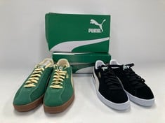 2 X PUMA SHOES VARIOUS MODELS AND SIZES INCLUDING PUMA DELPHIN SHOES GREEN AND YELLOW COLOUR SIZE 44.5 (TOTAL  RRP 184€) - LOCATION 33A.