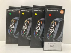 4 X M7 SMARTBAND WITH UP TO 30 TRAINING MODES, WATERPROOF UP TO 50 M, RELIABLE SLEEP INFORMATION, MAGNETIC CHARGING, CLEAR AND SHARP 0.9" FULL AMOLED SCREEN