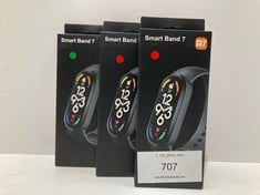 3 X SMARTBAND M7 WITH UP TO 30 TRAINING MODES, WATERPROOF UP TO 50 M, RELIABLE SLEEP INFORMATION, MAGNETIC CHARGING, CLEAR AND SHARP 0.9" FULL AMOLED DISPLAY