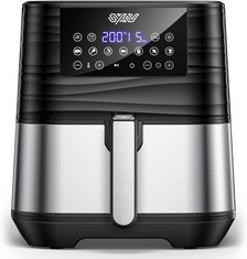 INNSKY OIL-LESS AIR FRYER 5,5L, 1700W HOT AIR FRYER WITH 11 PROGRAMMES, UPGRADE AIR FRYER WITH PREHEAT, DEFROST, KEEP WARM AND TIMER FUNCTION, WITH RECIPES- LOCATION 3C.