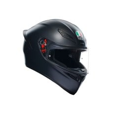 AGV - K1 S E2206, ECE MEN'S FULL FACE MOTORBIKE HELMET, WITH AERODYNAMIC SPOILER, VENTS AND SCRATCH RESISTANT VISOR, 190° FIELD OF VISION, MOTORBIKE HELMET INTERCOM, MATTE BLACK - LOCATION 19C.