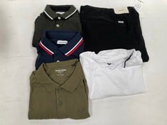 5 X JACK JONES CLOTHING VARIOUS SIZES AND STYLES INCLUDING GREEN POLO SHIRT SIZE XL - LOCATION 23C.