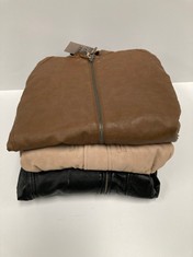 3 X JACKETS VARIOUS BRANDS AND SIZES INCLUDING BROWN DESIGUAK JACKET SIZE S - LOCATION 39C.