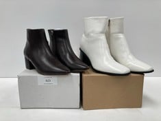 2 X BOOTS BRAND THE DROP VARIOUS MODELS AND SIZES INCLUDING BROWN BOOTS SIZE 36.5 - LOCATION 52C.