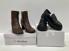 2 X SHOES BRAND THE DROP VARIOUS MODELS AND SIZES INCLUDING BLACK BOOTS SIZE 37 - LOCATION 48C.