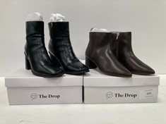 2 X BOOTS BRAND THE DROP VARIOUS MODELS AND SIZES INCLUDING BROWN BOOTS SIZE 37 - LOCATION 47C.