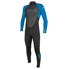 O'NEILL WETSUITS REACTOR II NEOPRENE WETSUIT WITH BACK ZIP (3/2 MM), MEN'S, BLACK/OCEAN, M - LOCATION 36C.