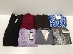 7 X DRESSES VARIOUS BRANDS AND SIZES INCLUDING BROWN MORGAN SIZE L - LOCATION 28C.