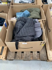 PALLET WITH A QUANTITY OF CLOTHES OF VARIOUS BRANDS INCLUDING JEANS SIZE 42 (THEY ARE DIRTY OR TORN).