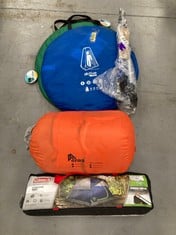 5 X CAMPING RELATED ITEMS INCLUDING COLEMAN TENT.