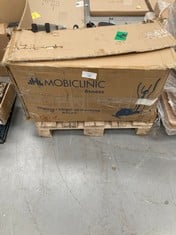 PALLET WITH FITNESS EQUIPMENT INCLUDING MOBICLINIC ATLAS ELLIPTICAL TRAINER .