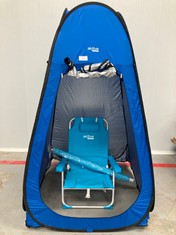 2 X CAMPING ITEMS INCLUDING AKTIVE CHAIR BLUE COLOUR.