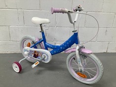 FROZEN CHILDREN'S BIKE BLUE AND PINK.