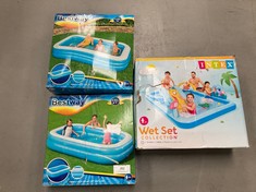 3 X CHILDREN'S INFLATABLE POOLS VARIOUS MODELS INCLUDING INTEX.