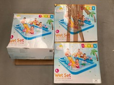 3 X INTEXQUE INFLATABLE PADDLING POOLS INCLUDING WET SET COLLECTION .