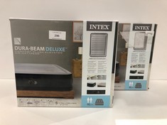 2 X INTEX DURA-BEAM DELUX INFLATABLE MATTRESSES COMFORT PLUSH ELEVATED AIR MATTRESS.