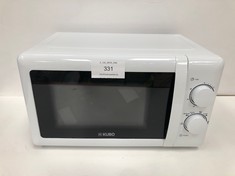 KUBO MICROWAVE OVEN WHITE COLOUR, (WITHOUT ITS ORIGINAL BOX).