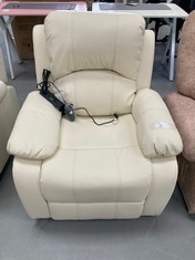 CREAM COLOURED NALUI CHAIR WITH SELF-HELP AND MASSAGE .