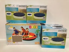 6 X HOUSEHOLD ITEMS INCLUDING INTEX POOL COVER.