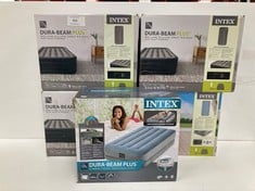 5 X INTEX MATTRESSES INCLUDING DURA-BEAM PLUS MEASURING 99CM X 1.91M X 42CM .