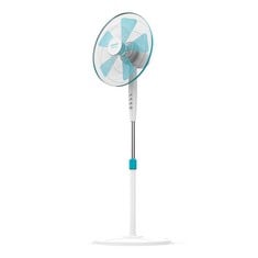 4 X CECOTEC ENERGYSILENCE 500 STANDING FAN. 40 W, 5 BLADES 40 CM DIAMETER, OSCILLATING, 3 SPEEDS, HEIGHT ADJUSTABLE FROM 110 TO 130 CM, COPPER MOTOR, WHITE DESIGN.