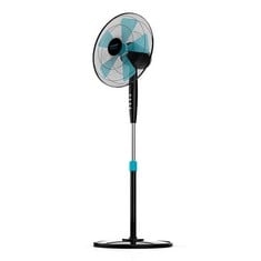 6 X CECOTEC ENERGYSILENCE 510 STANDING FAN. 40 W, 5 BLADES 40 CM DIAMETER, OSCILLATING, 3 SPEEDS, ADJUSTABLE HEIGHT 110-130 CM, COPPER MOTOR, BLACK DESIGN.