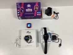 4 X SMARTWATCH INCLUDING SOY MOMO SPACE 2.0 SMARTWATCH LOT (ORIGINAL RRP - €282.08) IN ASSORTED COLOURS OF DIFFERENT MODELS. (4X WITH BOX. CHARGERS AND CONDITION OF THE PRODUCTS AS SHOWN IN THE PICTU