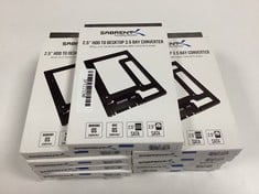 11 X SABRENT 2.5" HDD TO DESKTOP 3.5 BAY CONVERTER HDD MOUNTING KIT IN BLACK. (11 X WITH BOX. FOR MORE INFORMATION SEE PICTURES.) [JPTZ7190]