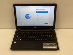 ACER ASPIRE ES1-523-241W 1TB SSD LAPTOP IN BLACK: MODEL NO N16C2 (WITH CHARGER. NO BOX, EXTERNAL CASE SCRATCHED). AMD E1-7010 APU @ 1.50GHZ, 4GB RAM, 15.6" SCREEN, AMD RADEON R2 GRAPHICS [JPTZ7197].