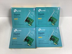 4 X TP-LINK TG-3468 BATCH OF NETWORK CARDS (ORIGINAL RRP - €47,96) IN GREEN. (WITH BOX) [JPTZ7219]