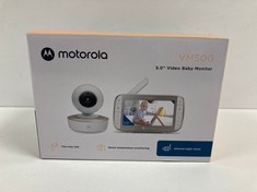 MOTOROLA VM50G VIDEO MONITOR BEBE (ORIGINAL RRP - €139.99) IN WHITE (WITH BOX, MONITOR, CAMERA AND CHARGER) [JPTZ7225]