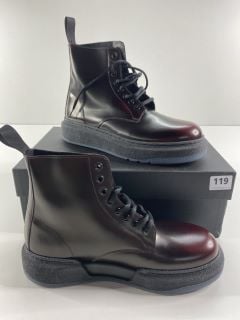 PAUL SMITH MEN'S SHOE RENZO BORDO. SIZE: 7, MADE FROM: 100% COW LEATHER UPPER/RUBBER SOLE. RRP: £425