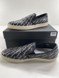 PAUL SMITH MEN'S SHOE TASKER BLACK GEO PRINT. SIZE: 11, MADE FROM: 100% CALF LEATHER UPPER/RUBBER SOLE. RRP: £315