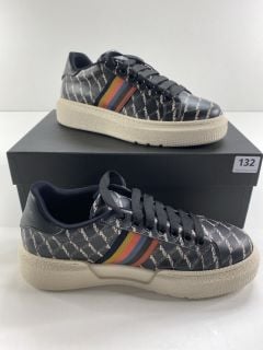 PAUL SMITH MEN'S SHOE LEYTON BLACK GEO PRINT. SIZE: 8, MADE FROM: 100% COW LEATHER UPPER/RUBBER SOLE. RRP: £425