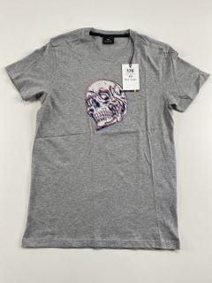 PAUL SMITH MEN'S SLIM FIT TSHIRT SKULL. SIZE: S, MADE FROM: 100% ORGANIC COTTON. RRP: £60