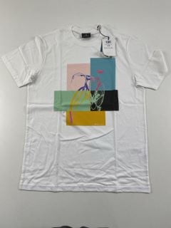 PAUL SMITH MEN'S SLIM FIT TSHIRT BIKE. SIZE: L, MADE FROM: 100% COTTON. RRP: £55