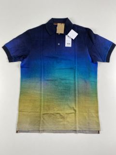 PAUL SMITH GENT'S POLO SHIRT MINERAL DEGRADE PRINT. SIZE: M, MADE FROM: 100% COTTON. RRP: £195