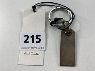 PAUL SMITH MEN'S KEYRING SILV TAG. MADE FROM: 100% SILVER. RRP: £