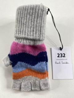 PAUL SMITH WOMEN'S GLOVE MOUNTAIN STRP. MADE FROM: 100% WOOL KNITTED. RRP: £50