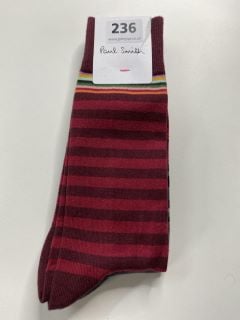 2 X PAUL SMITH MEN'S SOCKS TO INC  PANEER STRIPE. MADE FROM: 81% SOFT COTTON 17% NYLON 2% SPANDEX. RRP: £36