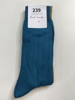 2 X PAUL SMITH MEN'S SOCKS TO INC  RIB MERC. MADE FROM: 80 MERC COTTON 20 POLYAMIDE KNITTED. RRP: £36