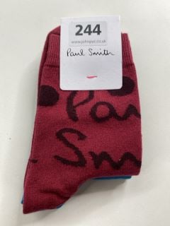 2 X PAUL SMITH WOMEN'S SOCKS TO INC PENIEL. MADE FROM: 80 SOFT COTTON 18 NYLON 2 SPANDEX. RRP: £36