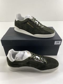 PAUL SMITH MEN'S SHOE ACHIRUS OLIVE GREEN. SIZE: 7, MADE FROM: 100% COW LEATHER UPPER/RUBBER SOLE. RRP: £165