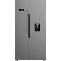 BEKO PRO FREESTANDING AMERICAN-STYLE FRIDGE FREEZER - MODEL NUMBER ASD2542VX - RRP £749 (JOHN PYE WHITEGOODS CONDITION REPORT: UNIT POWERED UP, NO ERROR CODE APPARENT, FRONT FASCIA INSPECTION - PASS