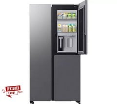 SAMSUNG SERIES 9 BEVERAGE CENTER FREESTANDING AMERICAN-STYLE FRIDGE FREEZER WITH FOLD OUT DOOR & WATER DISPENSER - MODEL NUMBER RH69B8931 B1/EU - RRP £2499 (JOHN PYE WHITEGOODS CONDITION REPORT: UNIT